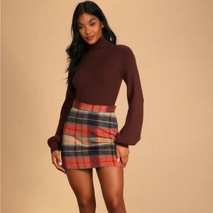 Lulus Plaid Skirt